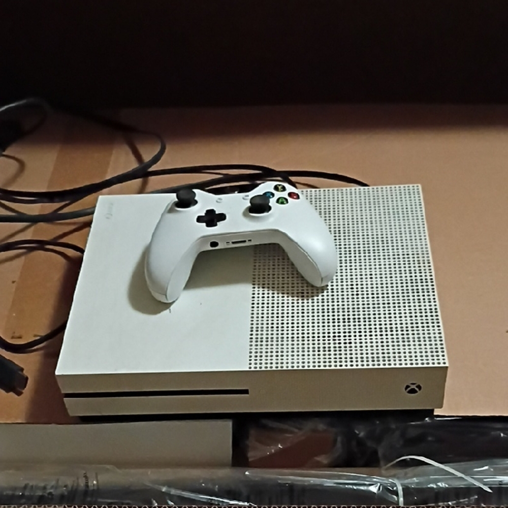 White Gaming Console with Controller